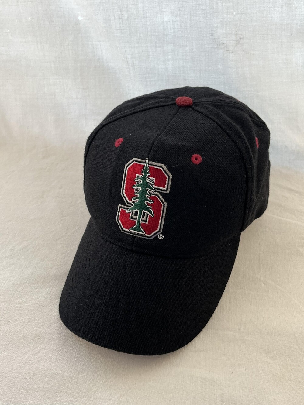 Stanford Black Wool Hat Cap Snap Back Tree Black NCAA Football College